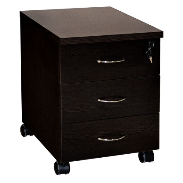 ΣΥΡΤΑΡΙΕΡΑ ΓΡΑΦΕΙΟΥ ΕΠΑΓΓΕΛΜΑΤΙΚΗ CAITLYN HM2011.02 WENGE ΜΕ 3ΣΥΡΤΑΡΙΑ 38X48X53cm - Image 1