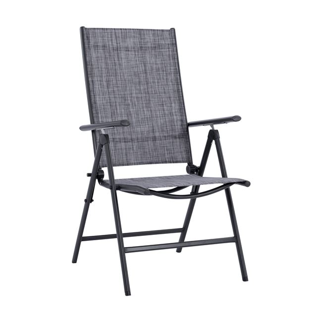 B2BM-0614959 ΠΟΛΥΘΡΟΝΑ ZURI 7ΘΕΣΕΩΝ ΠΤΥΣ/ΝΗ ΜΕΤΑΛΛΙΚΗ ΓΚΡΙ ME ΓΚΡΙ TEXTILENE HM5700.01 55x70x103Y εκ. - Image 1