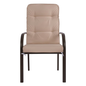 ΠΟΛΥΘΡΟΝΑ ΜΕΤΑΛΛΙΚΗ ENDIKA ΣΕ ΚΑΦΕ ΧΡΩΜΑ ΜΕ ΜΠΕΖ ΜΑΞΙΛΑΡΙ 60Χ71Χ105Υ εκ. HM5680.02 - Image 3