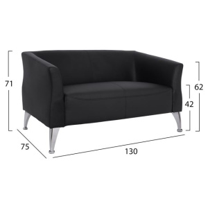 ΣΕΤ ΣΑΛΟΝΙΟΥ 2ΤΜΧ KIANA ΜΕ ΜΑΥΡΟ PU HM11285.01 - Image 3